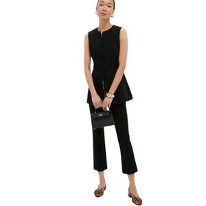 Tuckernuck Black Compression Knit Kick Cropped Flare Ashford Pants Size Large